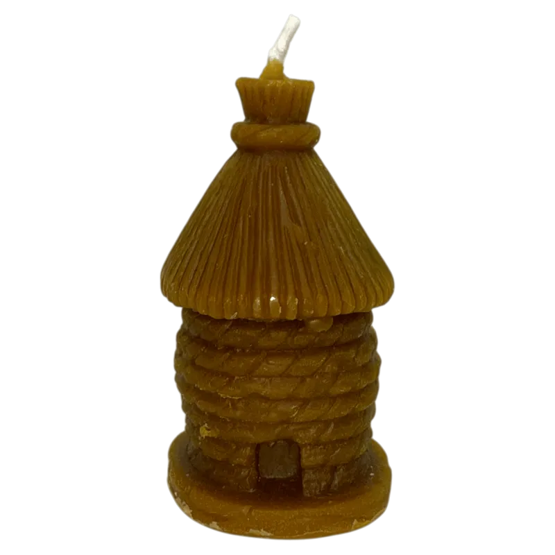 Vela de Miel de Cera Natural Forma de Choza 8,5x4,5cm