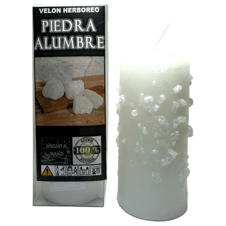 Velón Herboreo Piedra De Alumbre 14x6cm