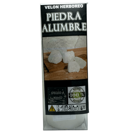 Velón Herboreo Piedra De Alumbre 14x6cm - Imagen 3