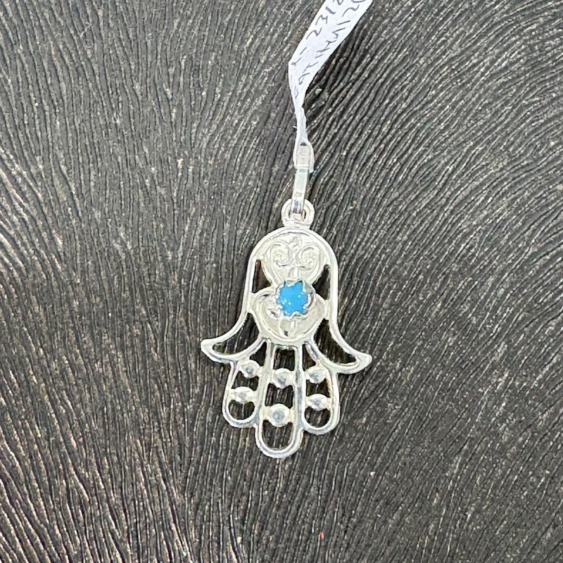 Colgante Mano de Fátima Con Turquesa