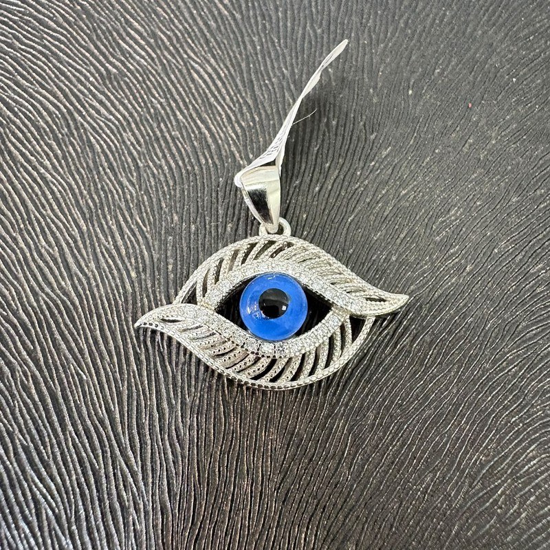Colgante Ojo Turco Con Pestañas Y Circonitas
