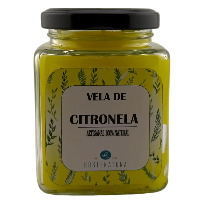Vela de Soja de Citronela En Tarro de Cristal 7x8cm