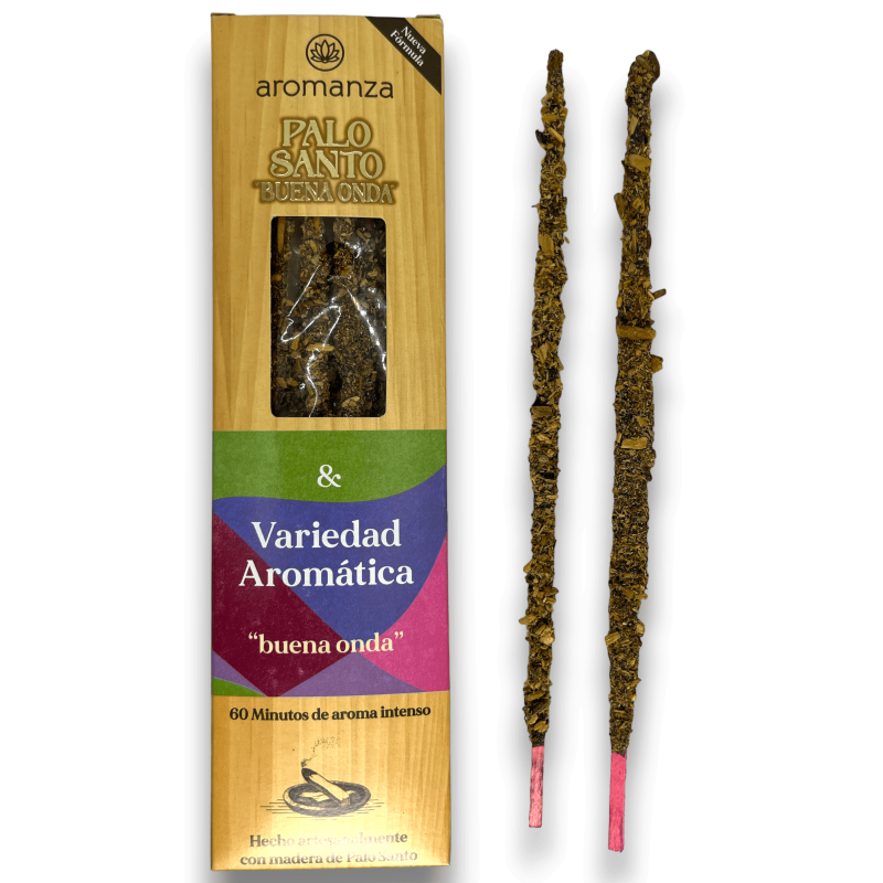 Incienso Buena Onda Palo Santo Variedad Aromática | 8 Varillas