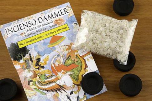 Incienso Dammer Con Carbón 50g aprox.