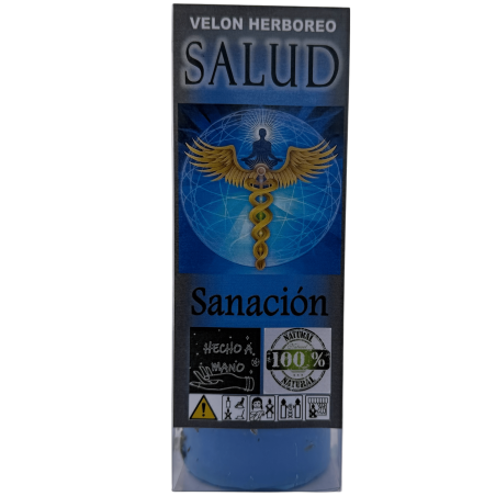 Velón Herboreo Salud | Bienestar, Vitalidad y Armonía 14x6cm - Imagen 3